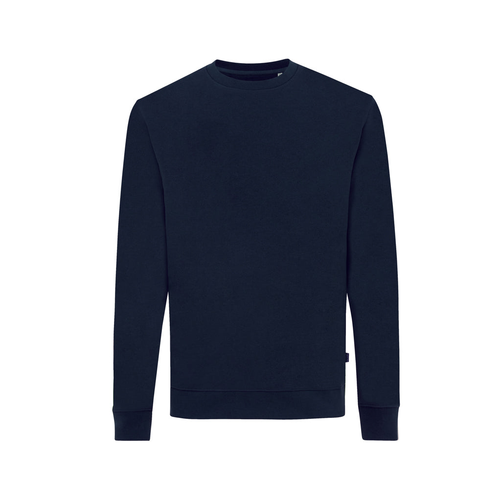 IQONIQ Zion Rundhals-Sweater aus recycelter Baumwolle – navy blau