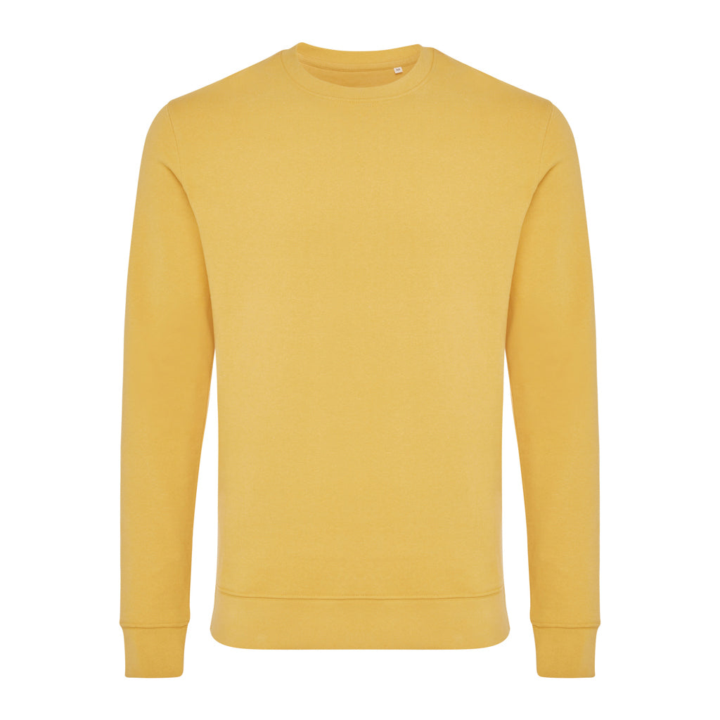 IQONIQ Zion Rundhals-Sweater aus recycelter Baumwolle – ochre yellow