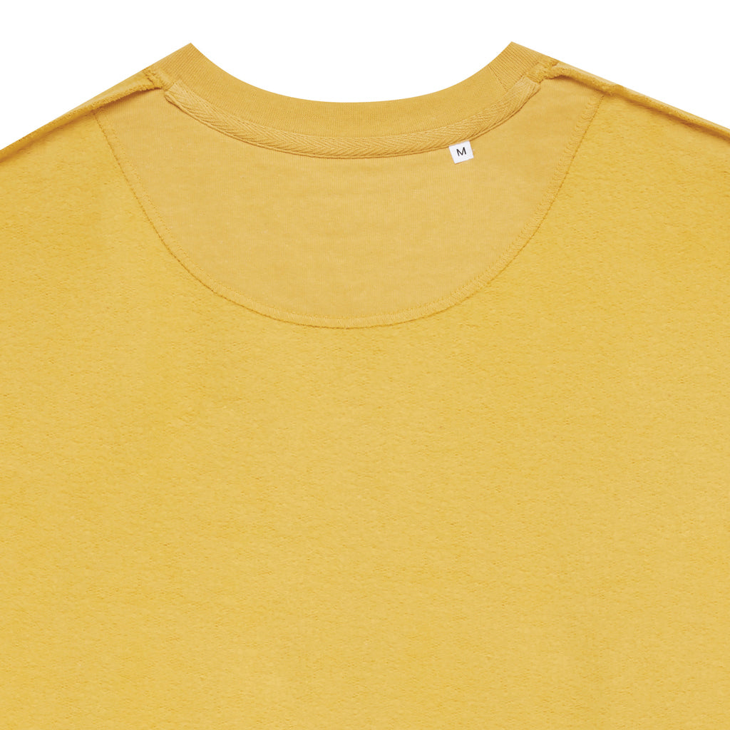IQONIQ Zion Rundhals-Sweater aus recycelter Baumwolle – ochre yellow