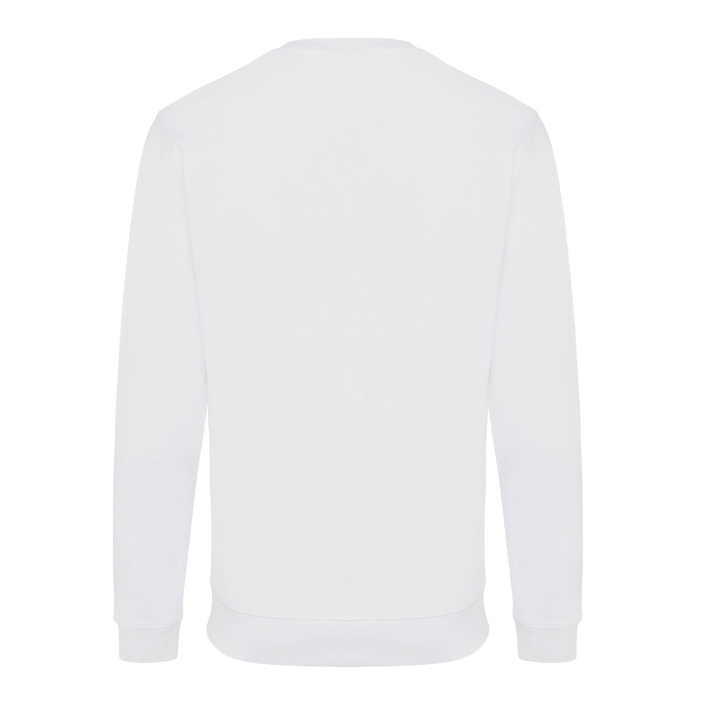 IQONIQ Zion Rundhals-Sweater aus recycelter Baumwolle – recycled white