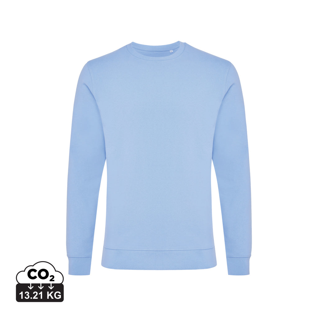 IQONIQ Zion Rundhals-Sweater aus recycelter Baumwolle – sky blue