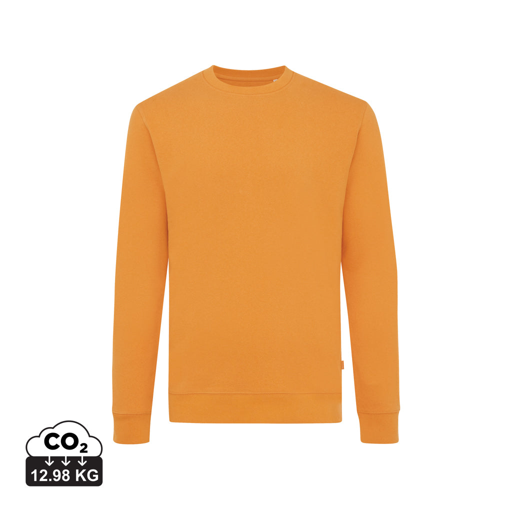 IQONIQ Zion Rundhals-Sweater aus recycelter Baumwolle – sundial orange