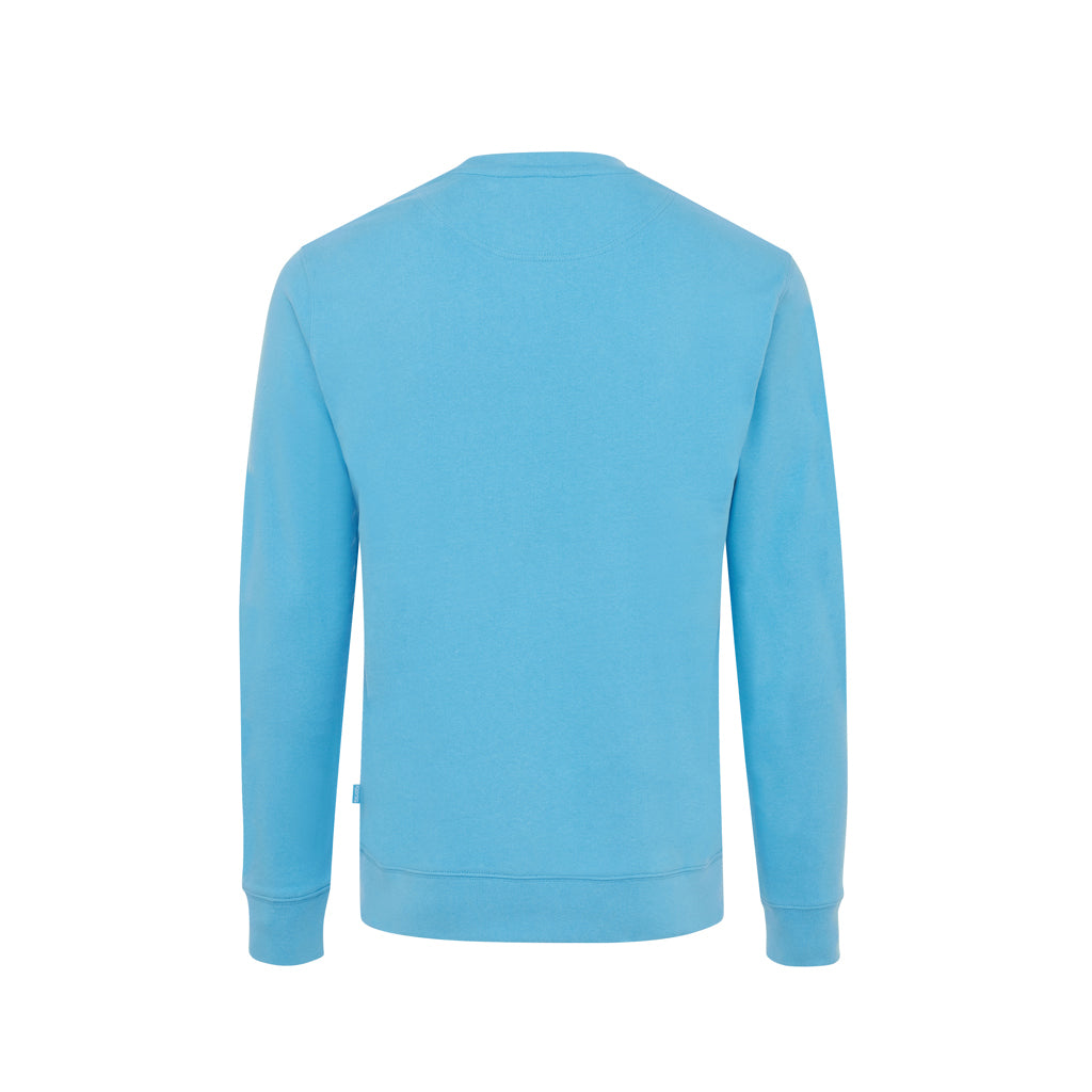 IQONIQ Zion Rundhals-Sweater aus recycelter Baumwolle – tranquil blue