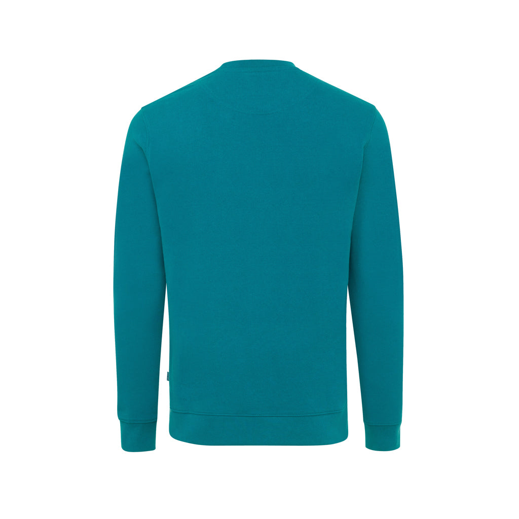 IQONIQ Zion Rundhals-Sweater aus recycelter Baumwolle – verdigris