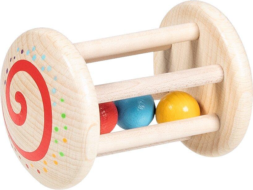 Käfigrassel Greifling mit Spirale und drei Kugeln