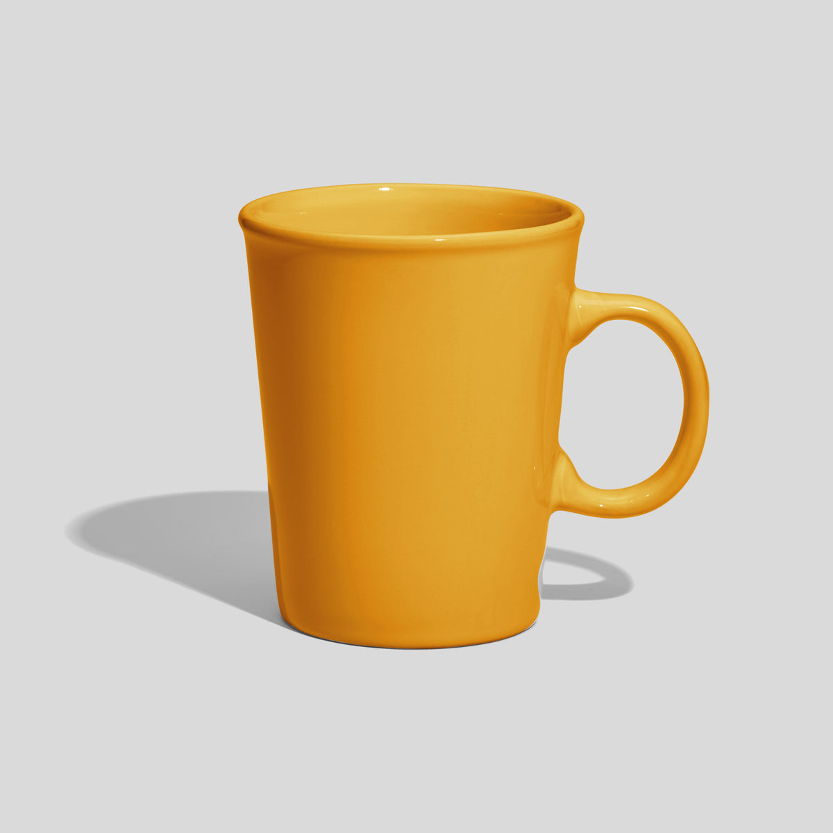 Kaffeebecher 280 ml mit rundem Henkel und Randwulst – Gelb