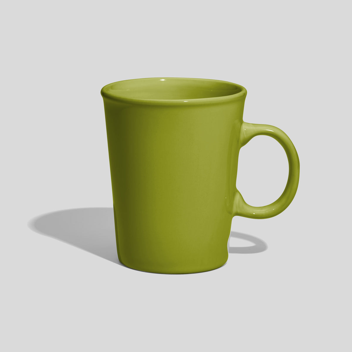 Kaffeebecher 280 ml mit rundem Henkel und Randwulst – Limettengrün