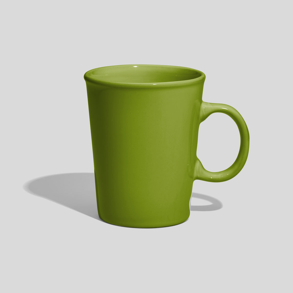Kaffeebecher 280 ml mit rundem Henkel und Randwulst – Olivgrün