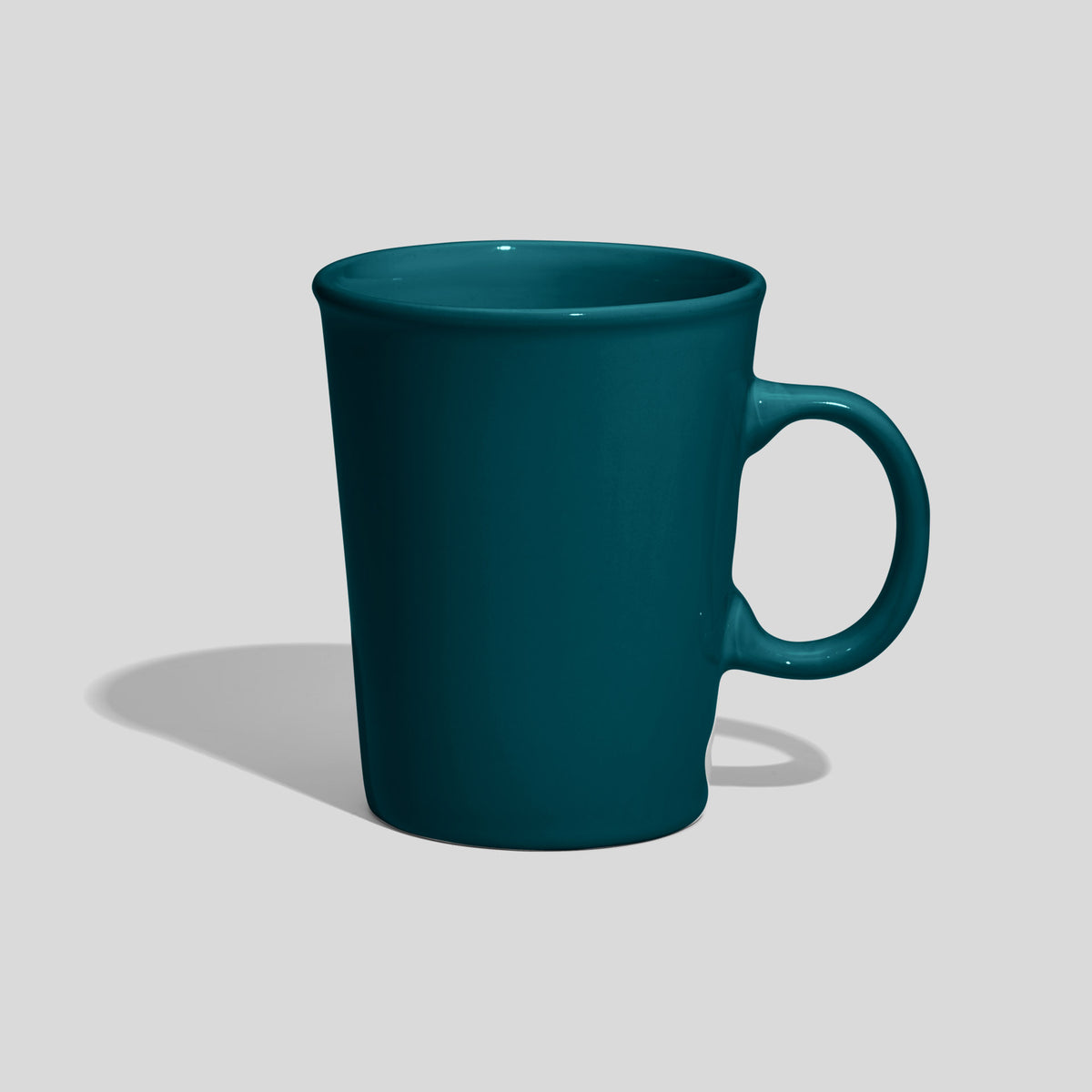 Kaffeebecher 280 ml mit rundem Henkel und Randwulst – Petrol