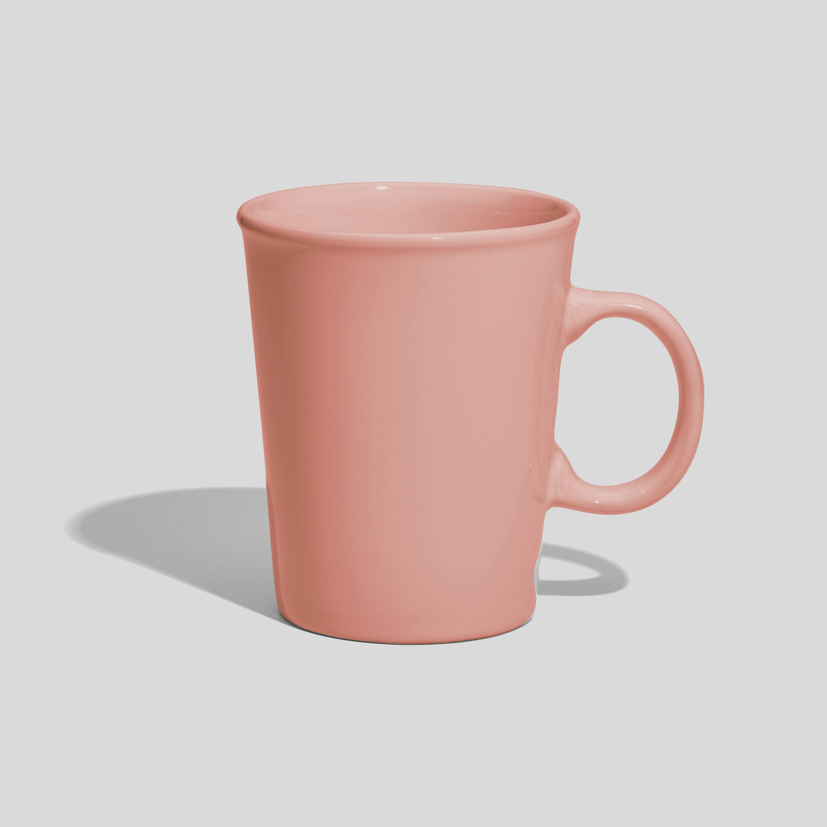 Kaffeebecher 280 ml mit rundem Henkel und Randwulst – Rosa