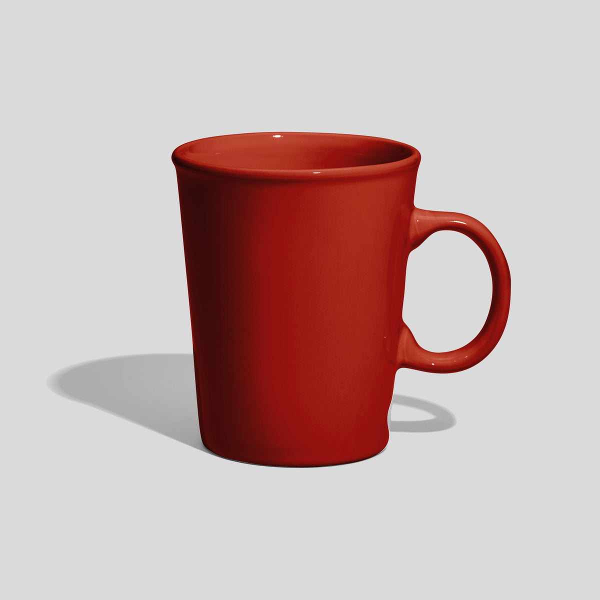 Kaffeebecher 280 ml mit rundem Henkel und Randwulst – Rot