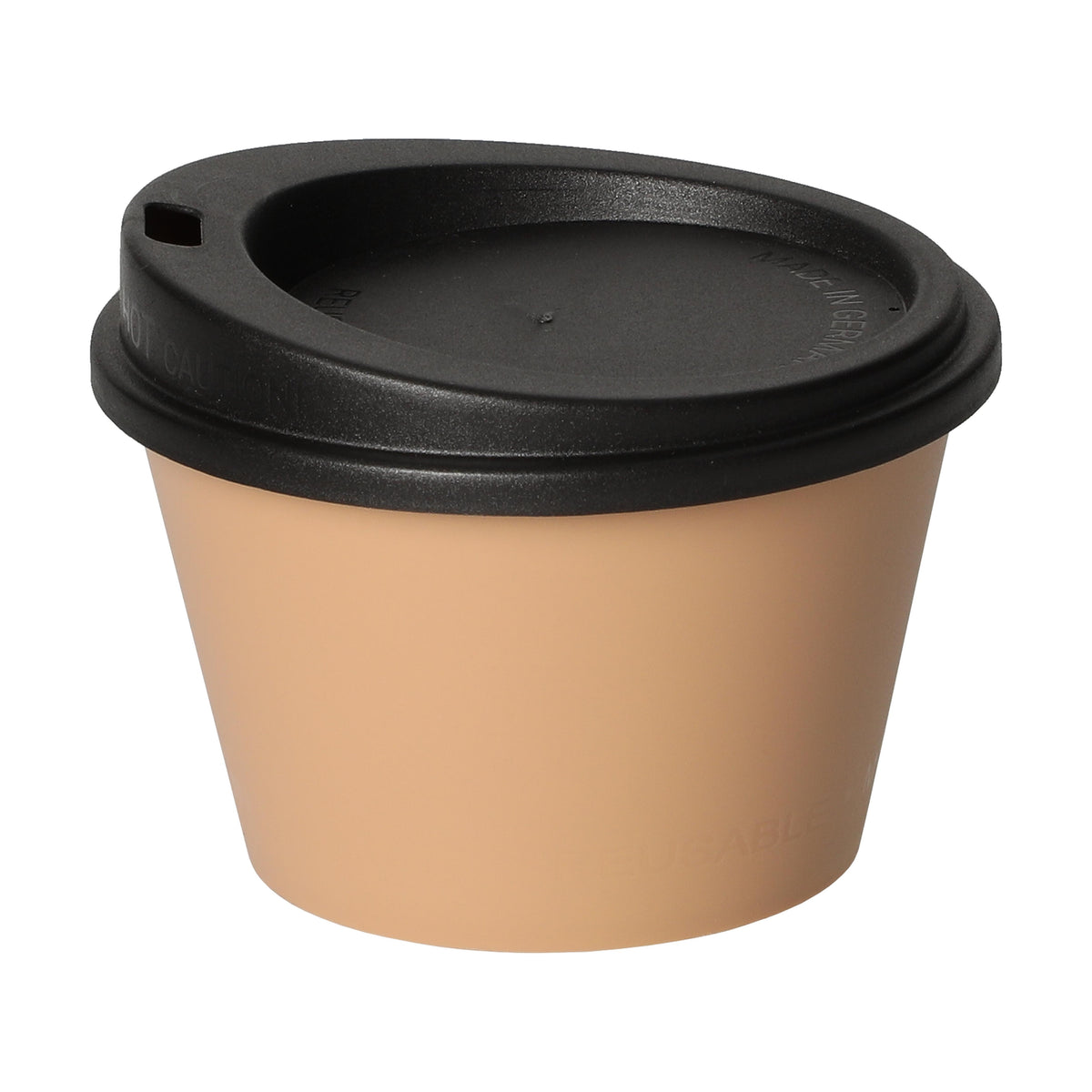 Kaffeebecher „ToGo“, 0,1 l – Beständiges braun / Schwarz