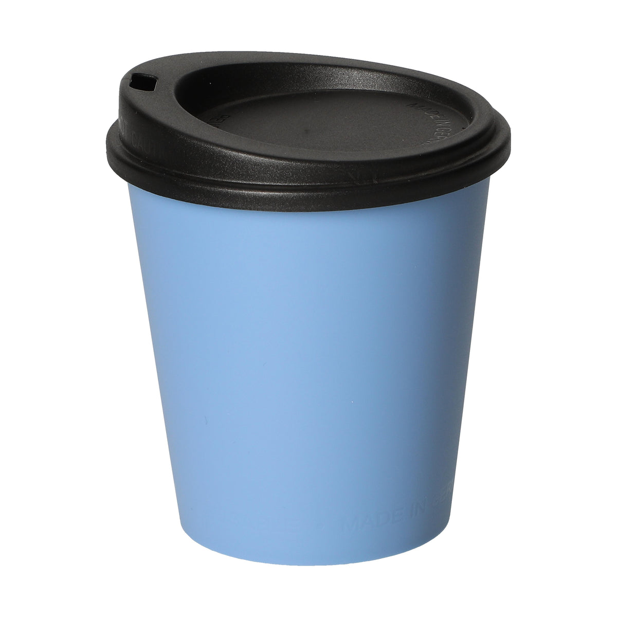 Kaffeebecher „ToGo“, 0,2 l – Behagliches blau / Schwarz