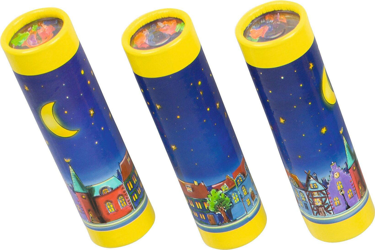 Kaleidoskop Nacht mit Mond, Sternen und Häusern von goki
