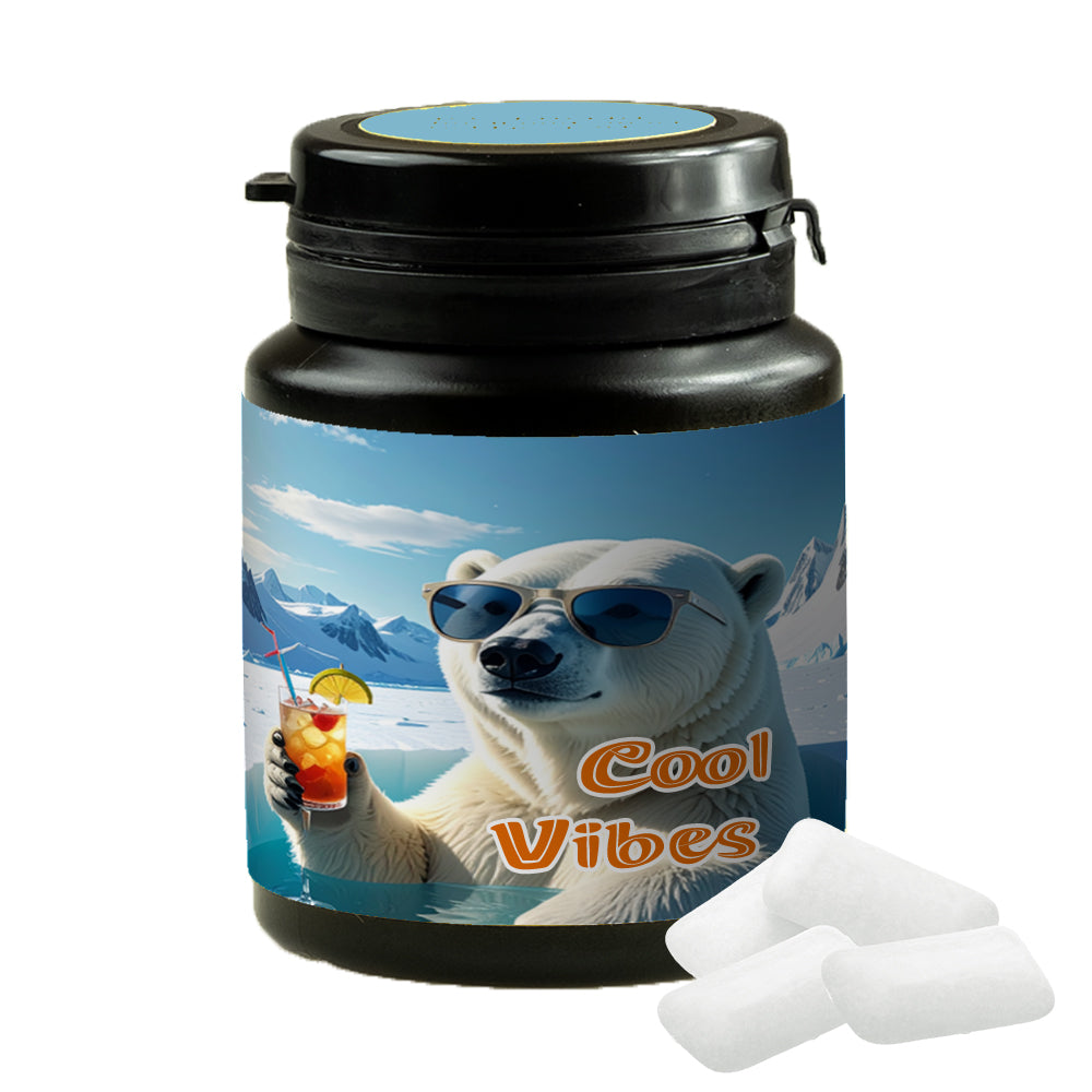 Kaugummi in der schwarzen Dose – Icemint Kaugummi, ca. 63 g