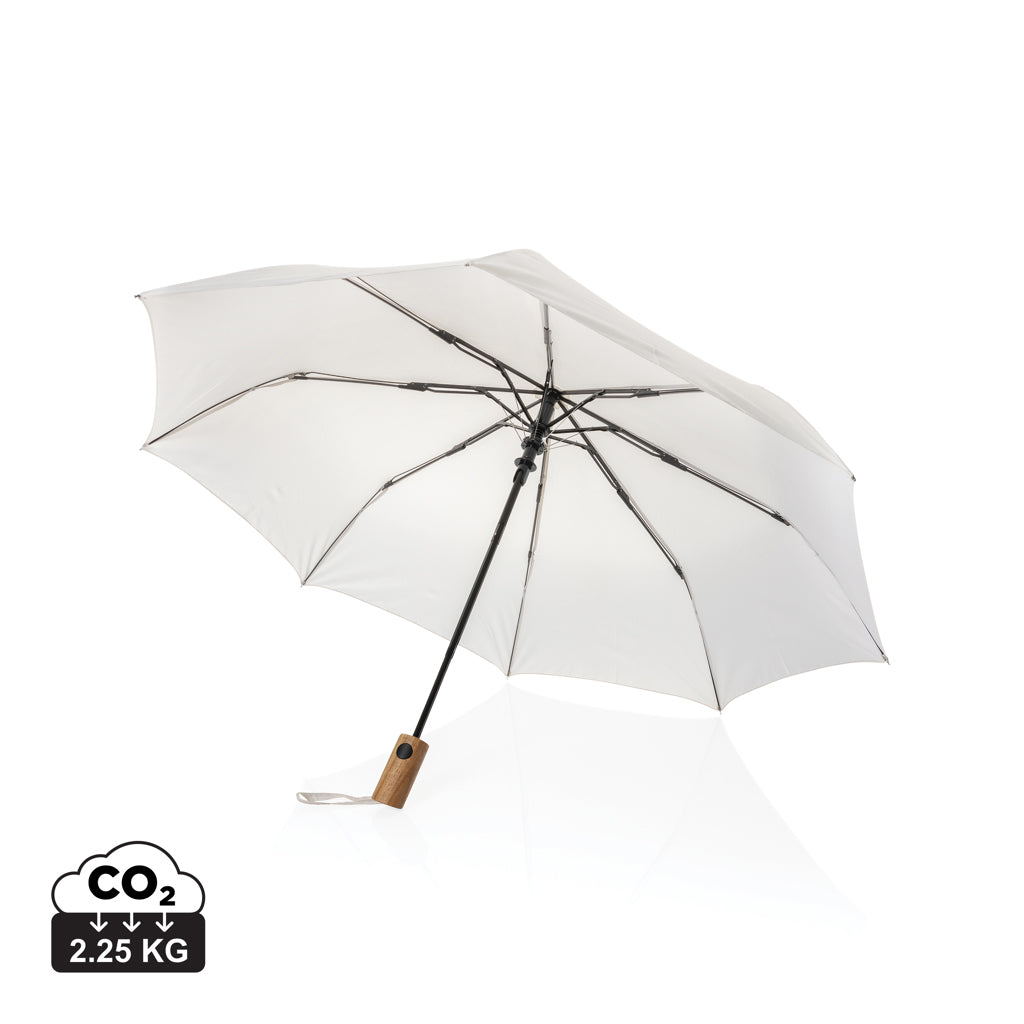 Kaycey 21“ Auto-Open Mini-Regenschirm aus AWARE™ rPET – beige