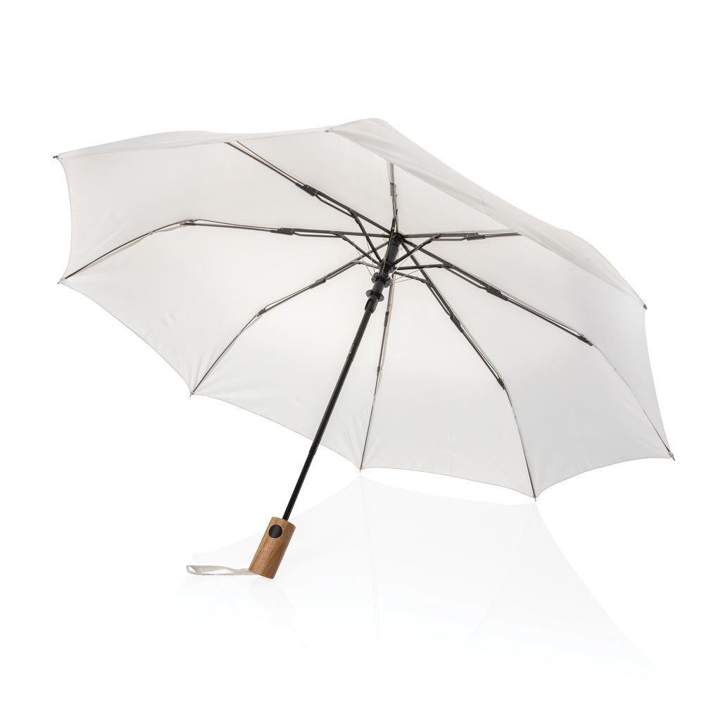 Kaycey 21“ Auto-Open Mini-Regenschirm aus AWARE™ rPET – beige