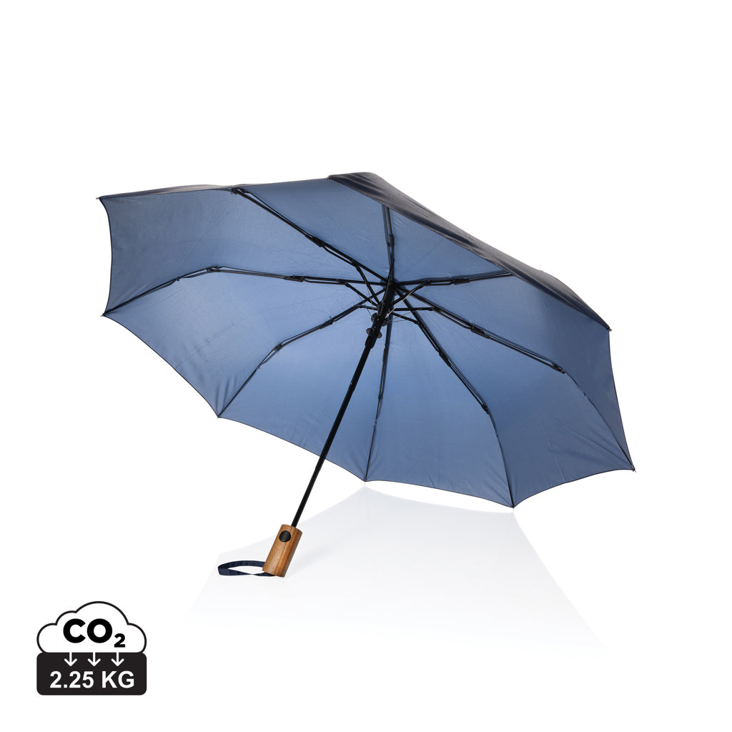 Kaycey 21“ Auto-Open Mini-Regenschirm aus AWARE™ rPET – navy blau