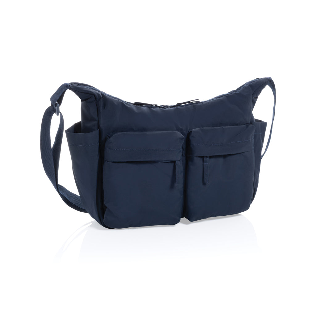 KENTO URBAN gepolsterte Crossover-Tasche aus RCS rec. Nylon – navy blau