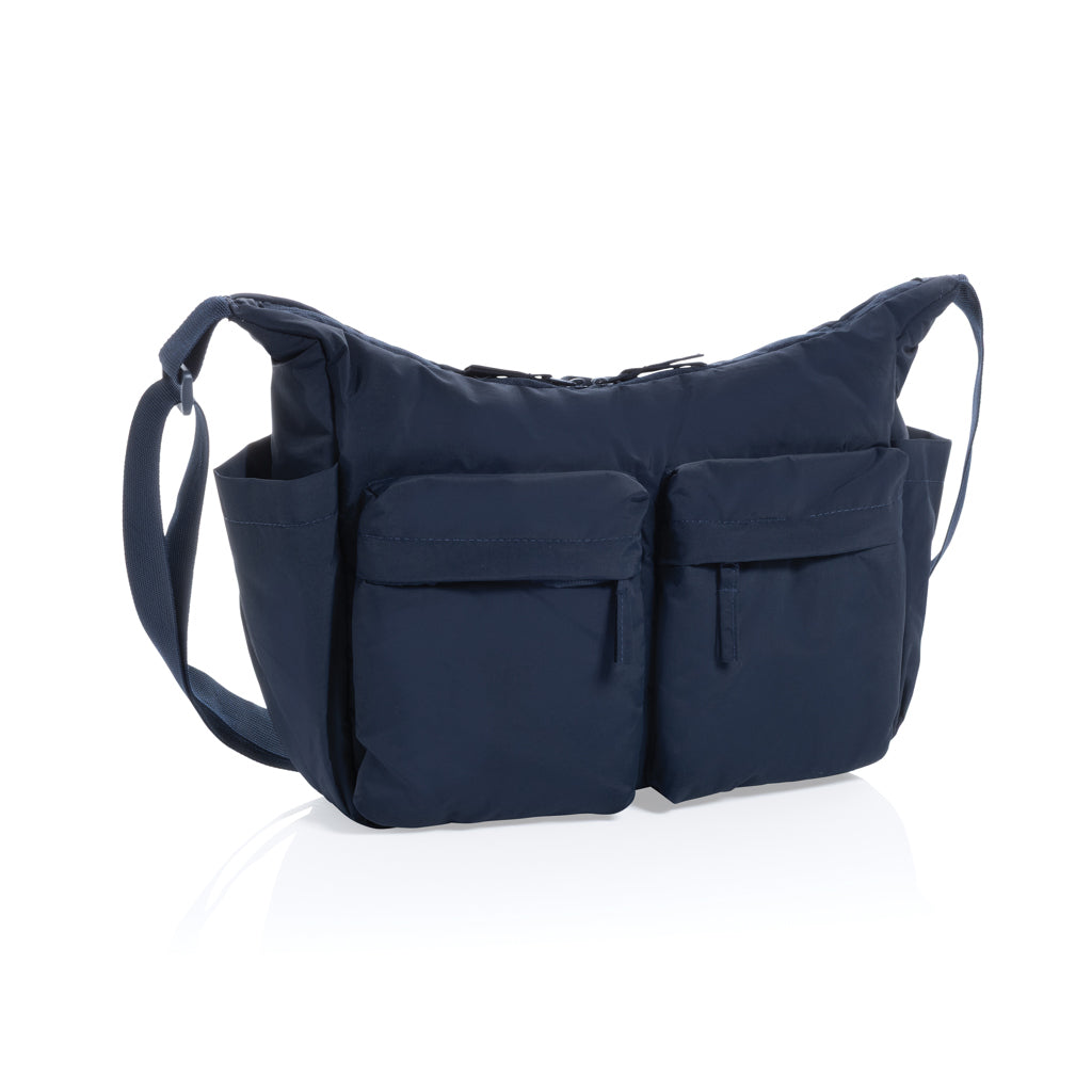 KENTO URBAN gepolsterte Crossover-Tasche aus RCS rec. Nylon – navy blau