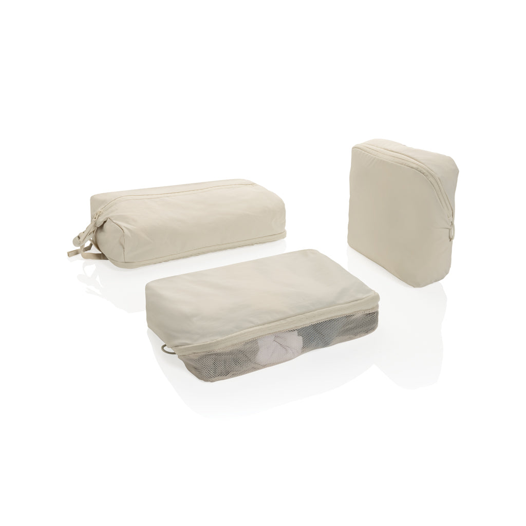 KENTO URBAN Packing Cube Set aus RCS recyceltem Nylon – beige