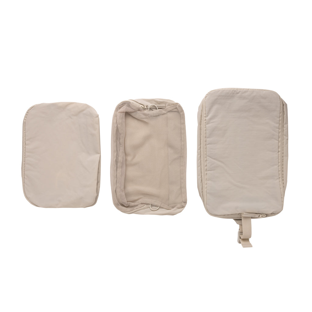 KENTO URBAN Packing Cube Set aus RCS recyceltem Nylon – beige