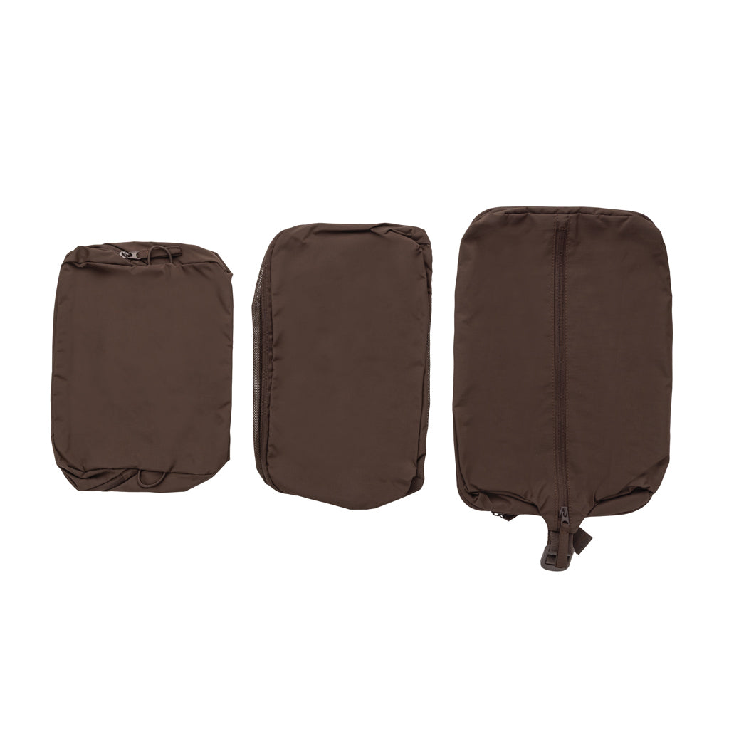 KENTO URBAN Packing Cube Set aus RCS recyceltem Nylon – braun