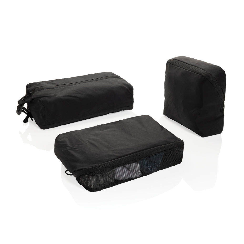 KENTO URBAN Packing Cube Set aus RCS recyceltem Nylon – schwarz