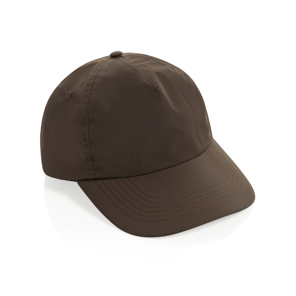 KENTO URBAN RCS 5-Panel-Cap aus RCS recyceltem Nylon – braun