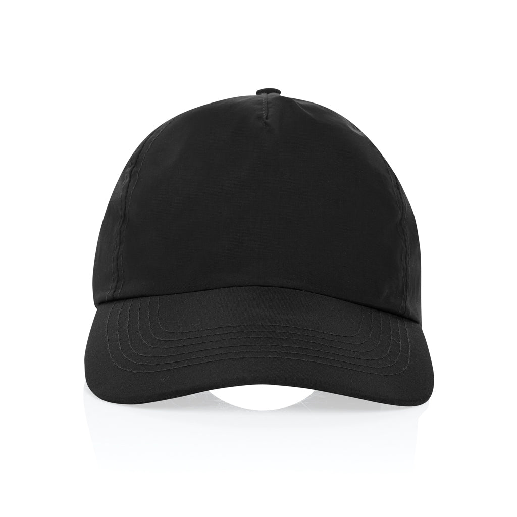 KENTO URBAN RCS 5-Panel-Cap aus RCS recyceltem Nylon – schwarz