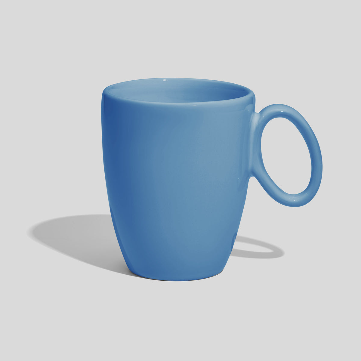 Keramiktasse 250 ml mit ovalem Ringhenkel – Himmelblau