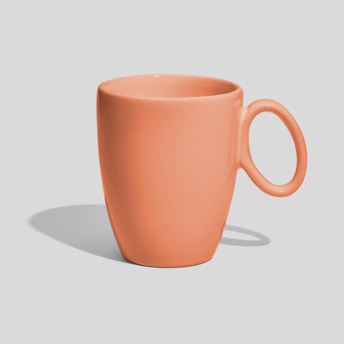Keramiktasse 250 ml mit ovalem Ringhenkel – Lachs