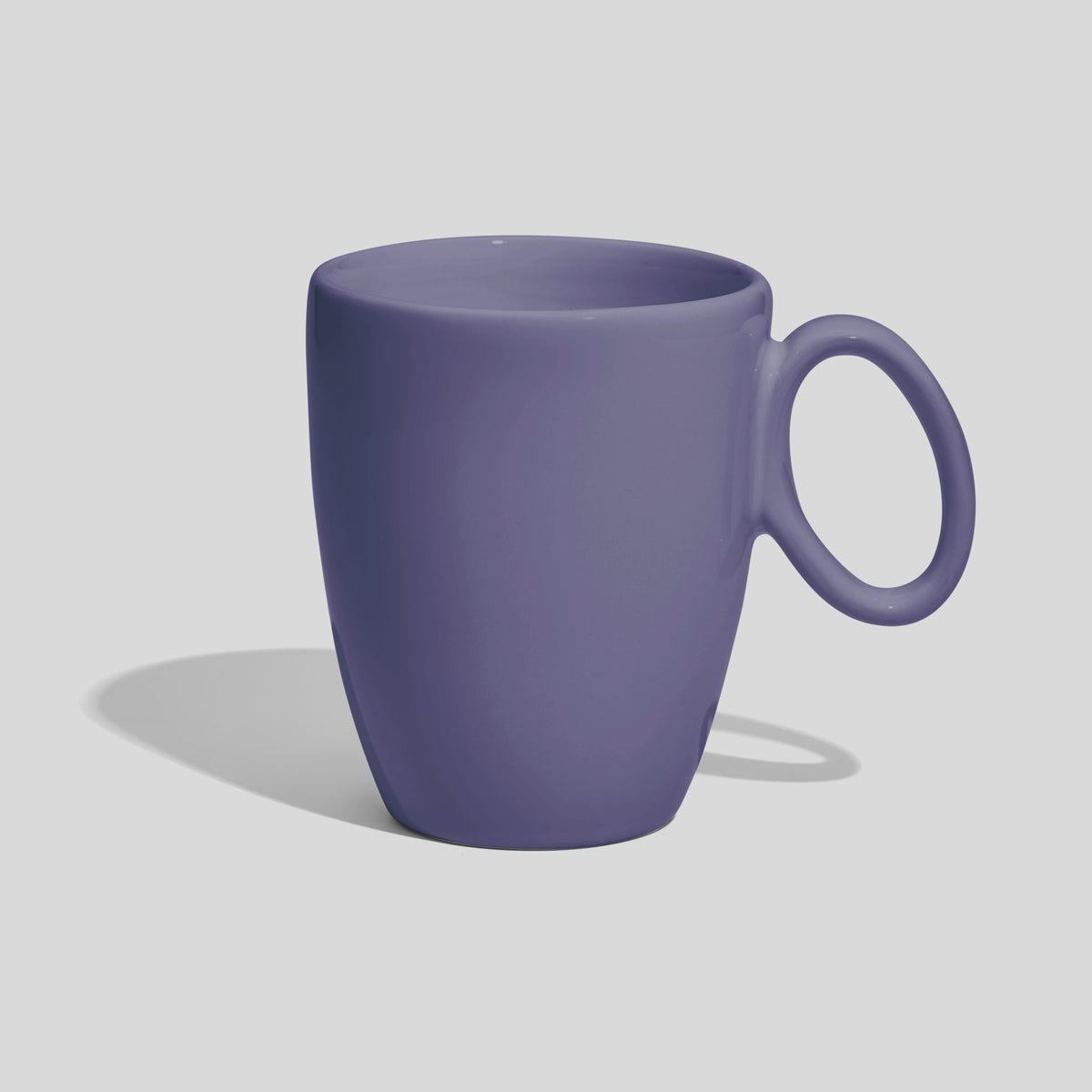 Keramiktasse 250 ml mit ovalem Ringhenkel – Lavendel