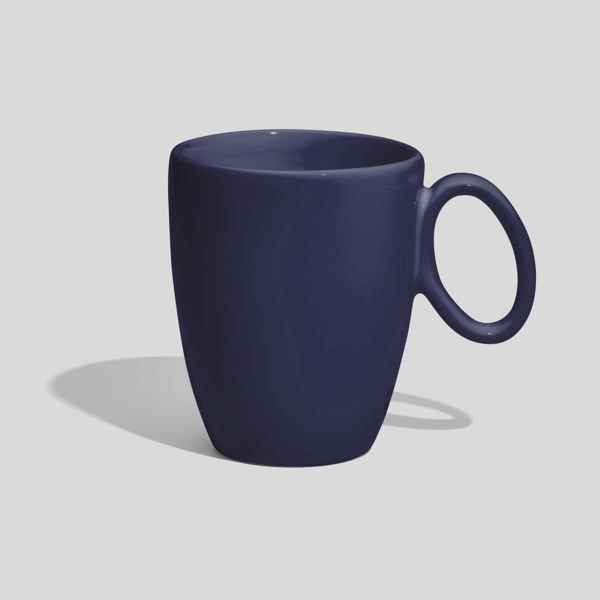 Keramiktasse 250 ml mit ovalem Ringhenkel – Marineblau