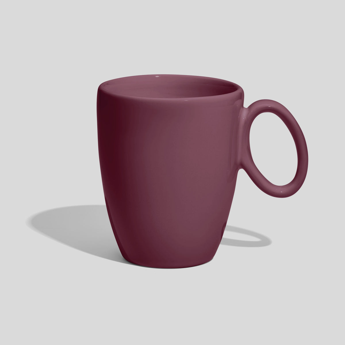 Keramiktasse 250 ml mit ovalem Ringhenkel – Mauve