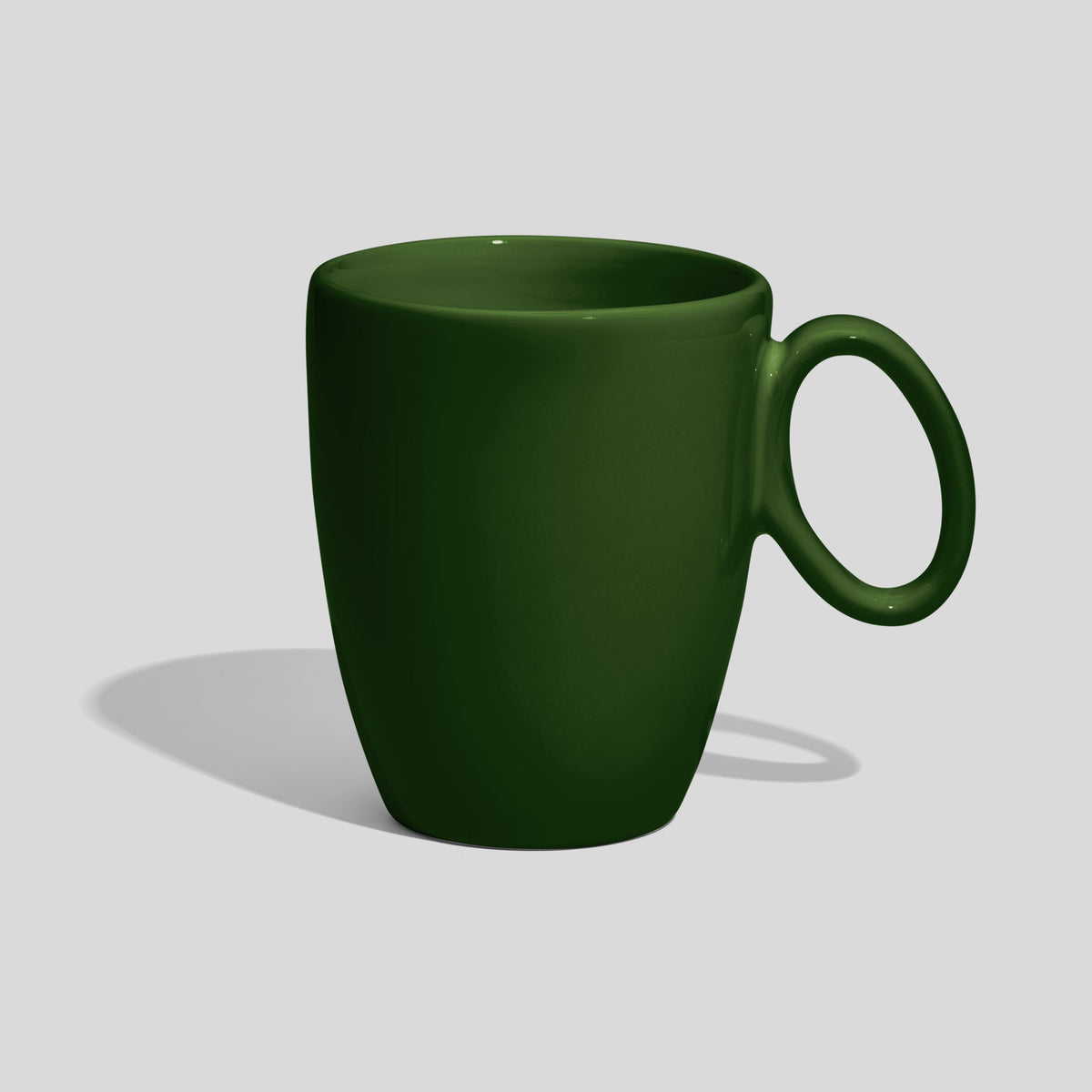 Keramiktasse 250 ml mit ovalem Ringhenkel – Tannengrün