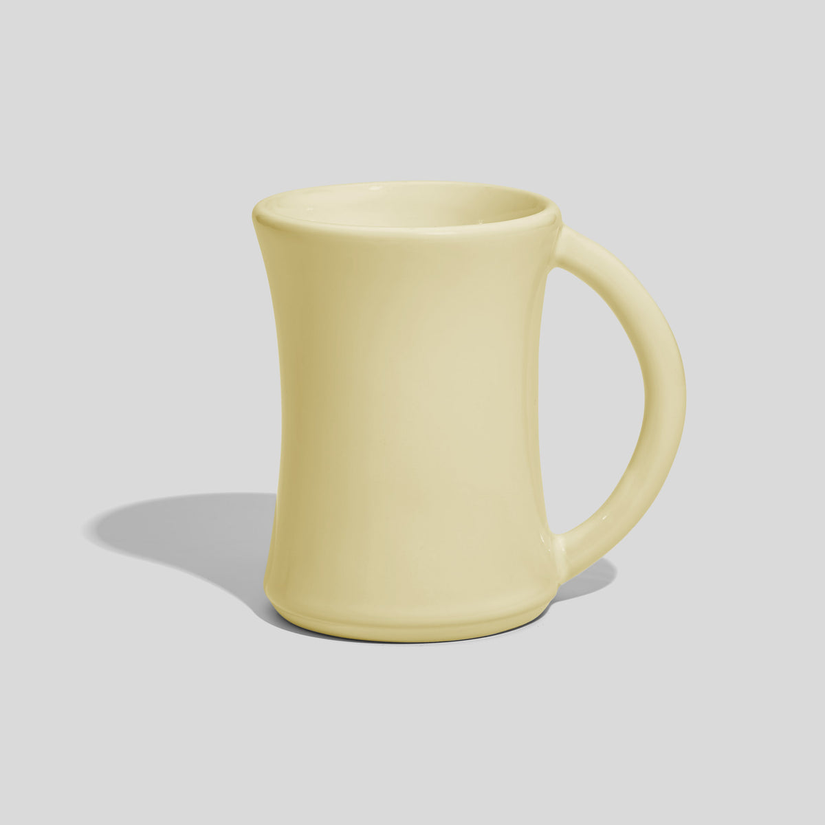 Keramiktasse 270 ml mit Taille und großem Henkel – Ecru