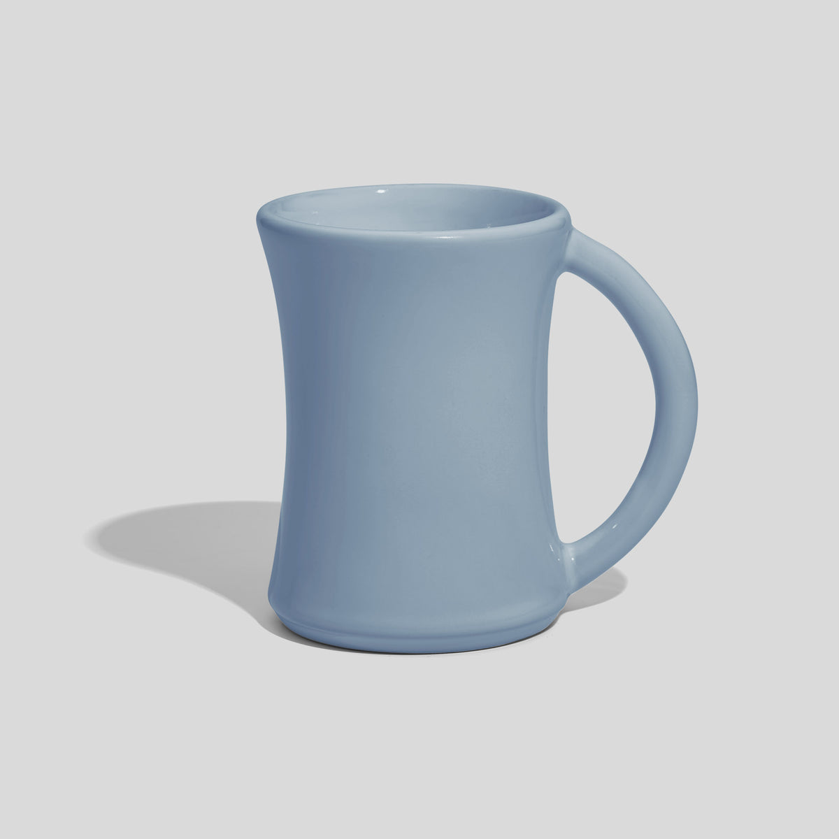 Keramiktasse 270 ml mit Taille und großem Henkel – Hellblau