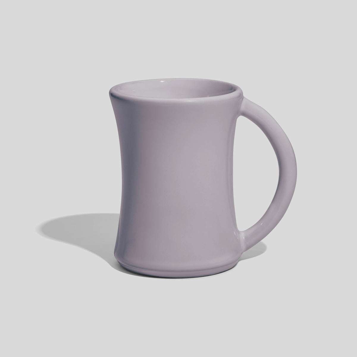 Keramiktasse 270 ml mit Taille und großem Henkel – Hellgrau