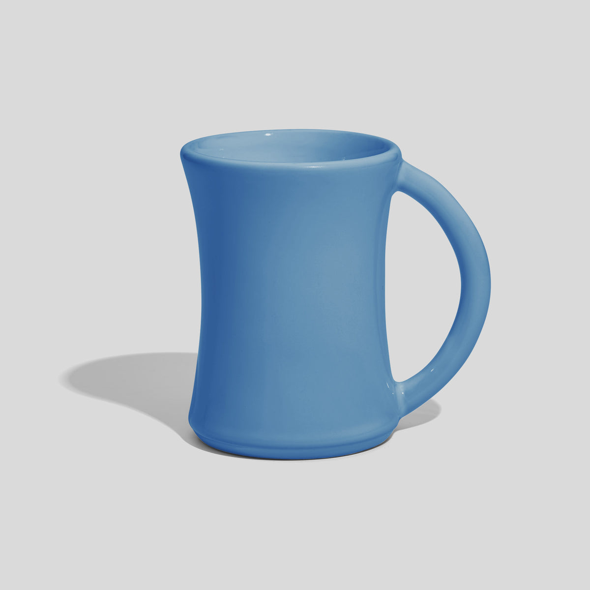 Keramiktasse 270 ml mit Taille und großem Henkel – Himmelblau