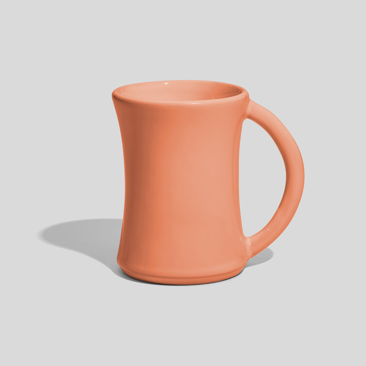 Keramiktasse 270 ml mit Taille und großem Henkel – Lachs