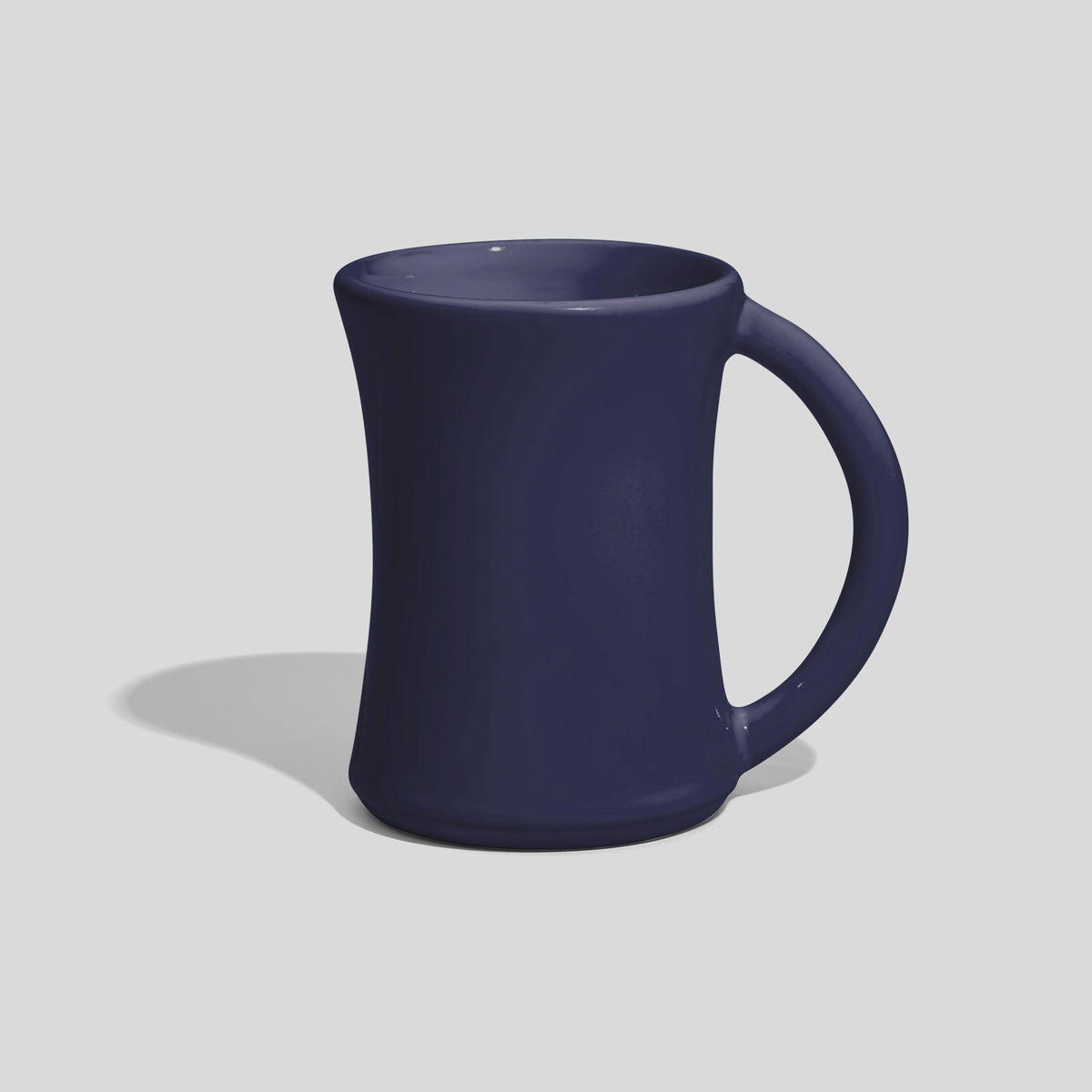 Keramiktasse 270 ml mit Taille und großem Henkel – Marineblau