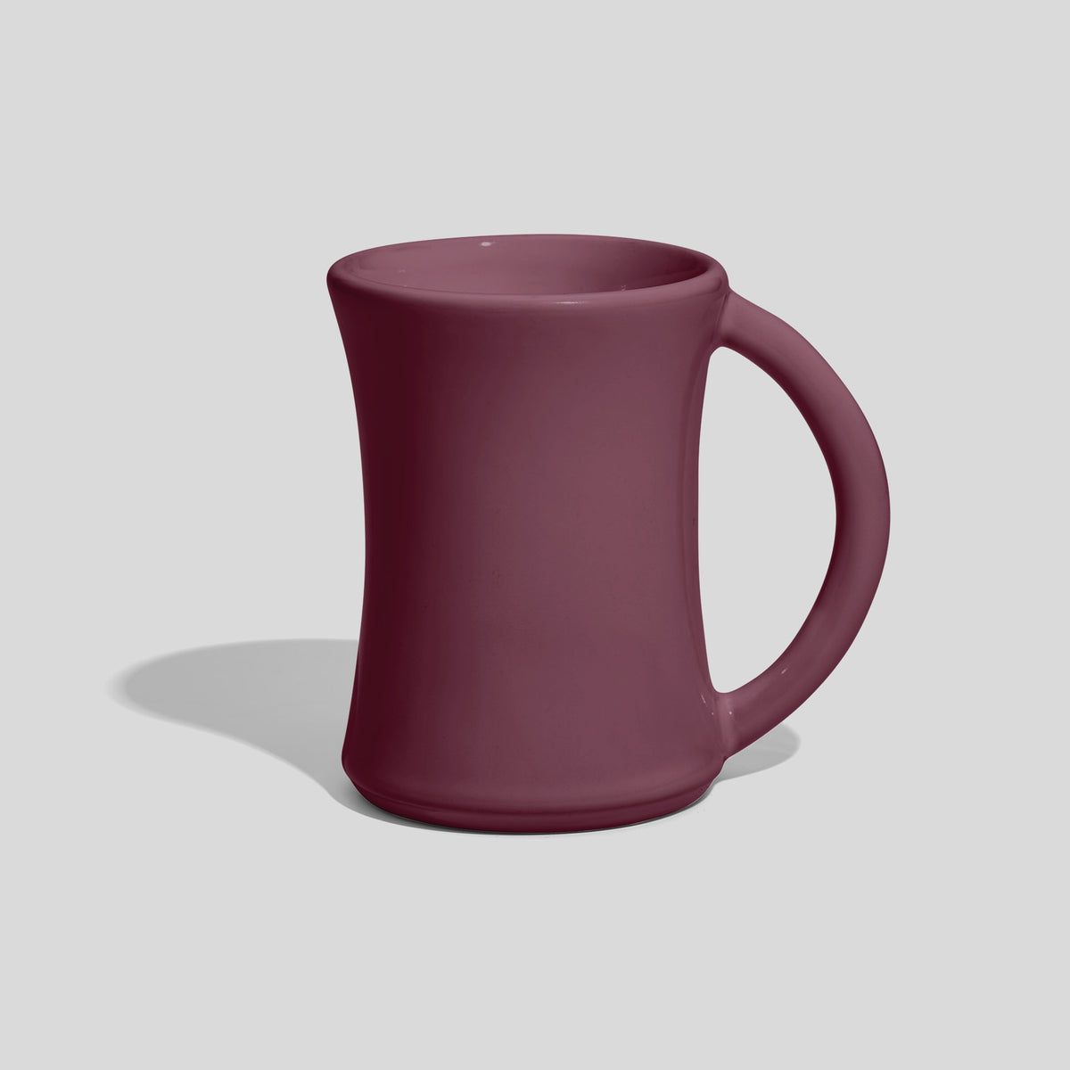 Keramiktasse 270 ml mit Taille und großem Henkel – Mauve
