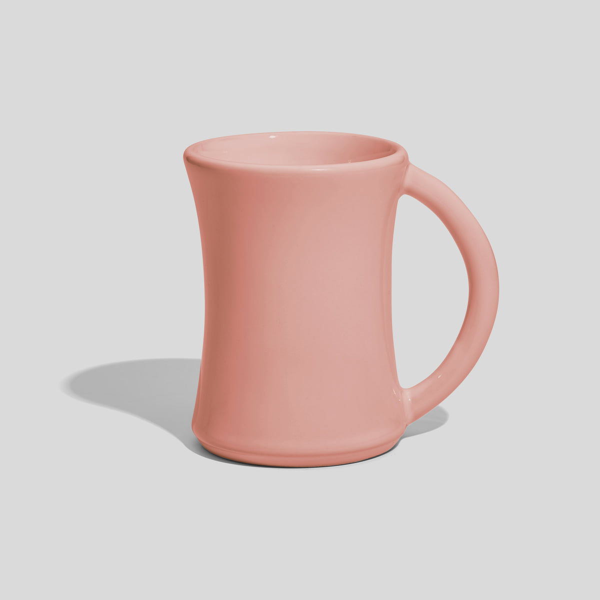 Keramiktasse 270 ml mit Taille und großem Henkel – Rosa