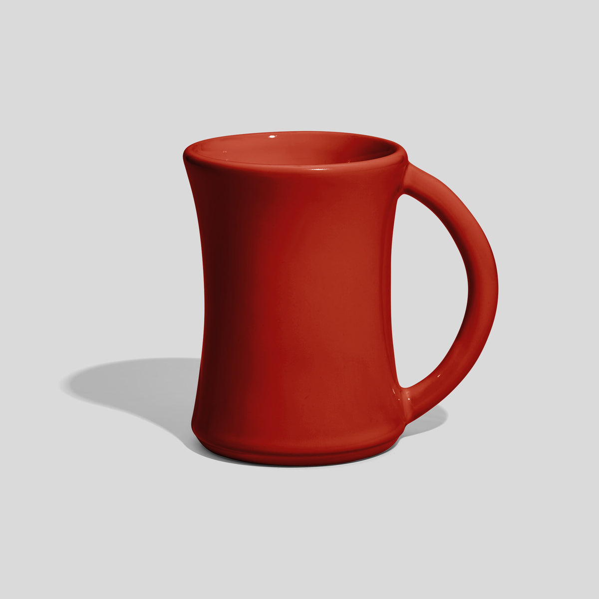 Keramiktasse 270 ml mit Taille und großem Henkel – Rot