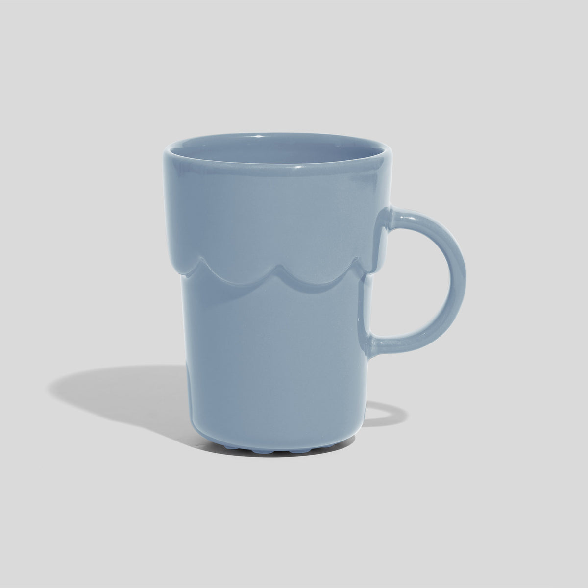 Keramiktasse 300 ml mit Wellenrelief – Hellblau