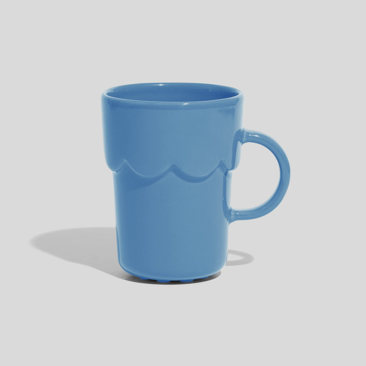 Keramiktasse 300 ml mit Wellenrelief – Himmelblau