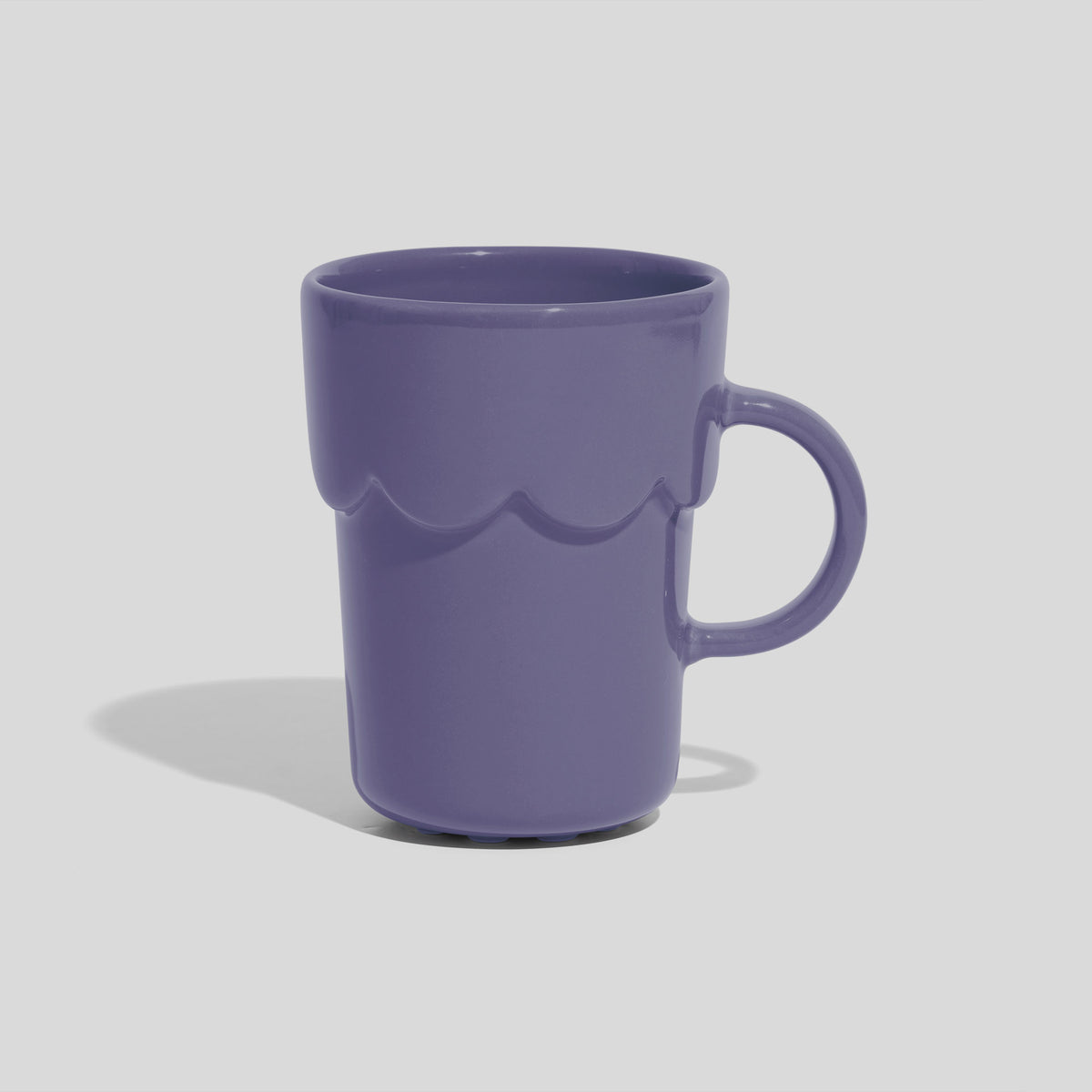 Keramiktasse 300 ml mit Wellenrelief – Lavendel