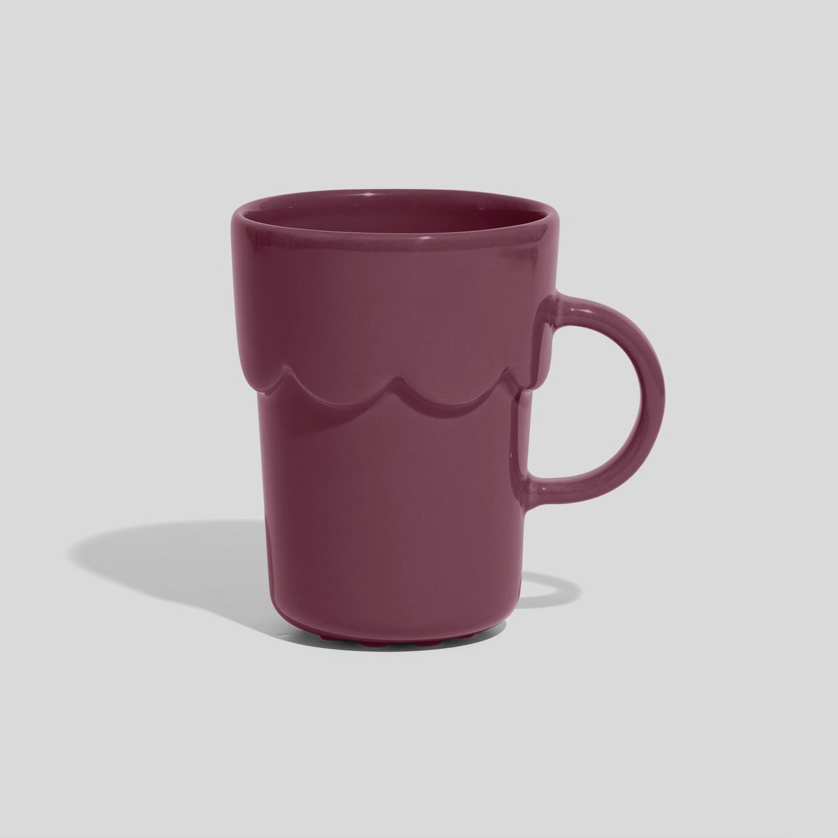 Keramiktasse 300 ml mit Wellenrelief – Mauve