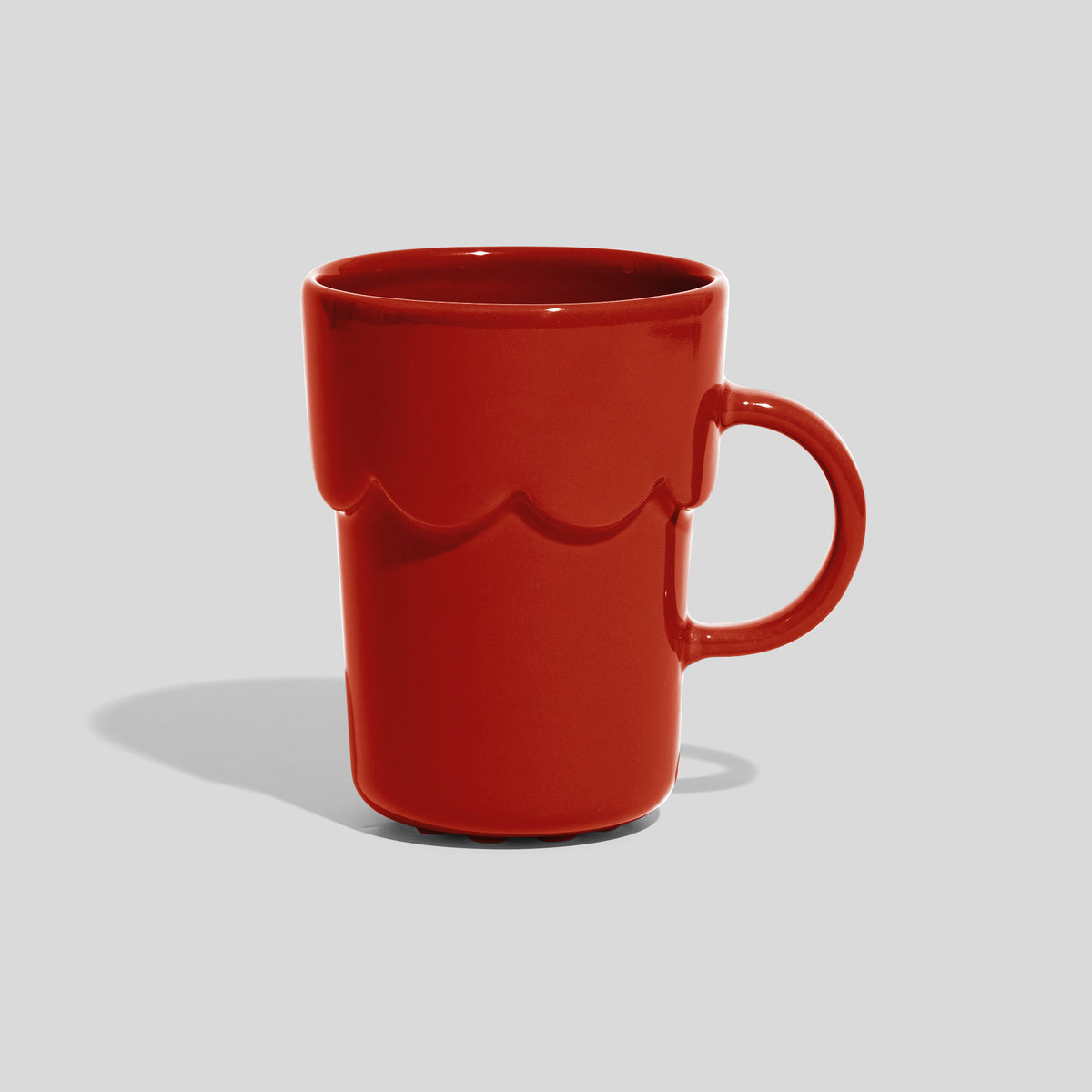 Keramiktasse 300 ml mit Wellenrelief
